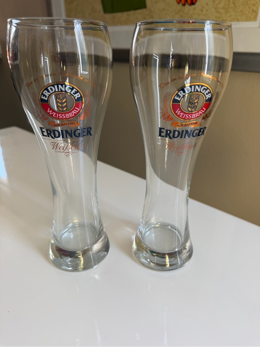 Weissbräu Clear Glass Pilsner Glasses - Pair